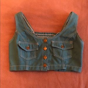 80s fredricks of Hollywood crop top